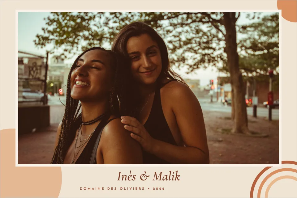 Tirage photobooth avec le cadre Terracotta