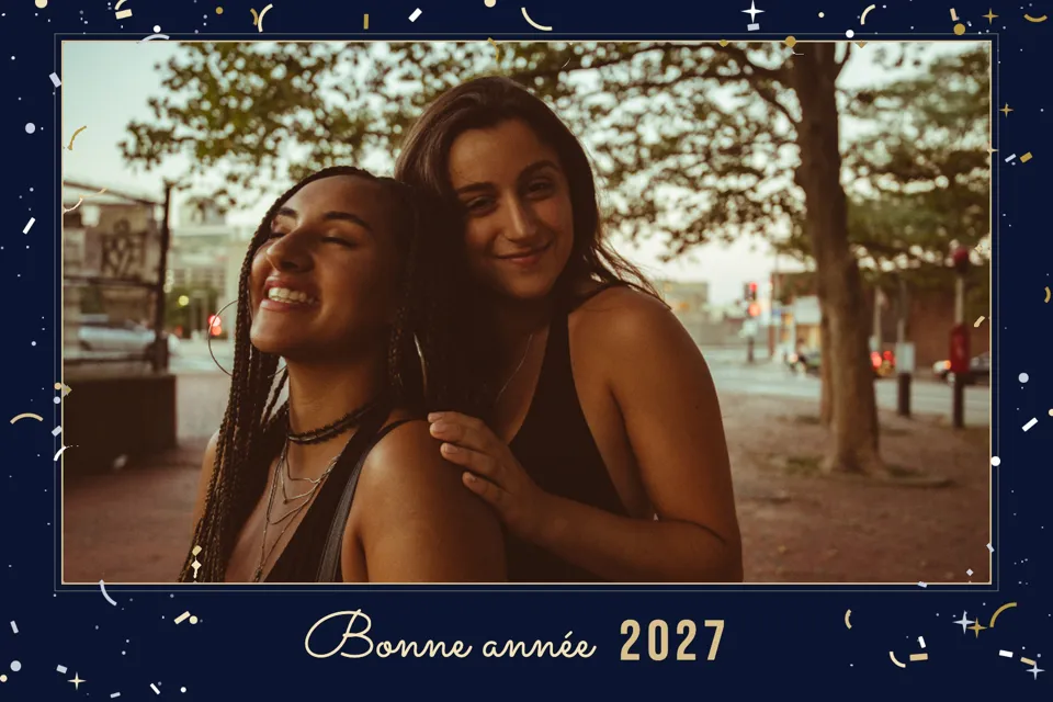 Tirage photobooth cadre Nouvel an, nouvel an